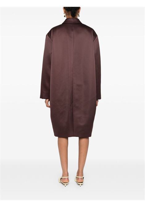 Brown maxi satin coat Philosophy Di Lorenzo Serafini - women PHILOSOPHY DI LORENZO SERAFINI | 060471350194